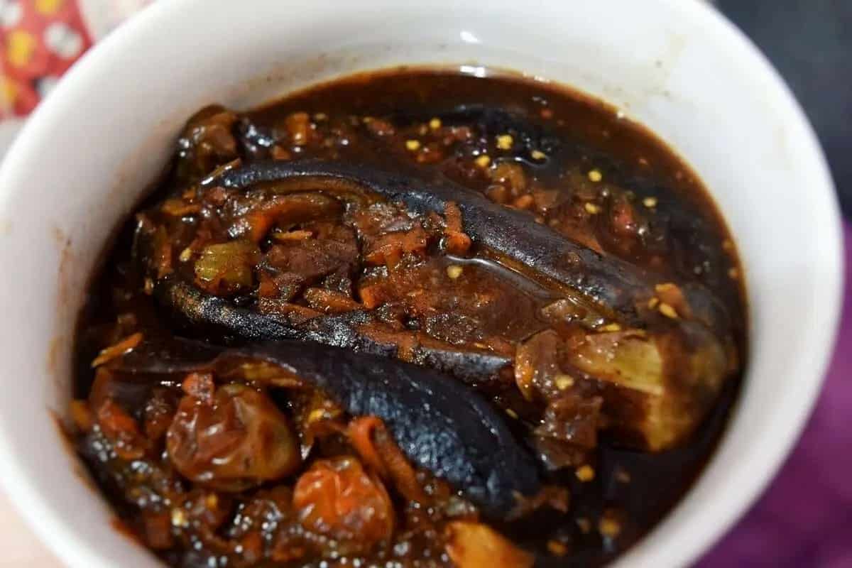 تصویر 1 از قیمت خرید ترشی بادمجان حلقه ای با فروش عمده